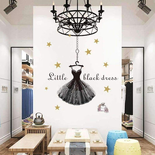 Baroque Waltz Wall Sticker Decoration For Clothing Store Decor DIY Wall Tattoo Commercial Space decorative QTM363-4