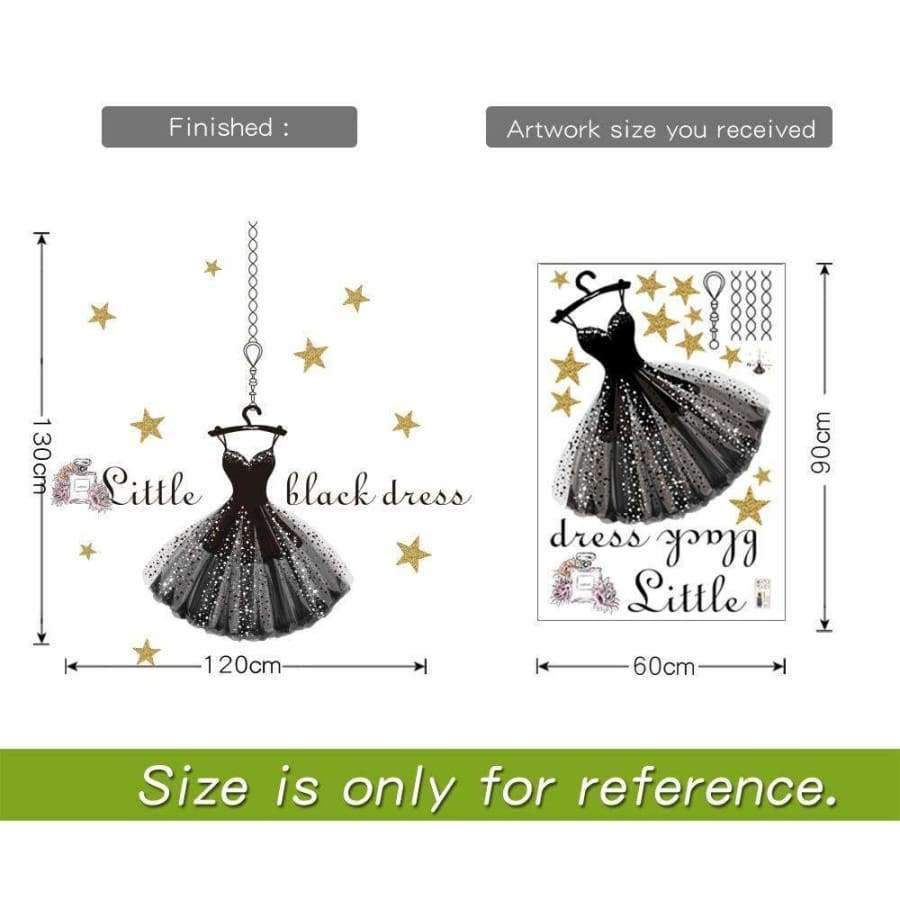 Baroque Waltz Wall Sticker Decoration For Clothing Store Decor DIY Wall Tattoo Commercial Space decorative QTM363-4