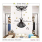 Baroque Waltz Wall Sticker Decoration For Clothing Store Decor DIY Wall Tattoo Commercial Space decorative QTM363-4