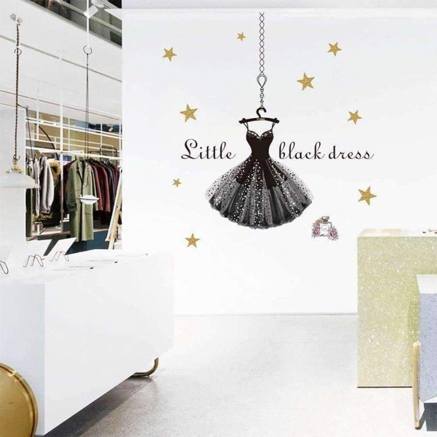 Baroque Waltz Wall Sticker Decoration For Clothing Store Decor DIY Wall Tattoo Commercial Space decorative QTM363-4