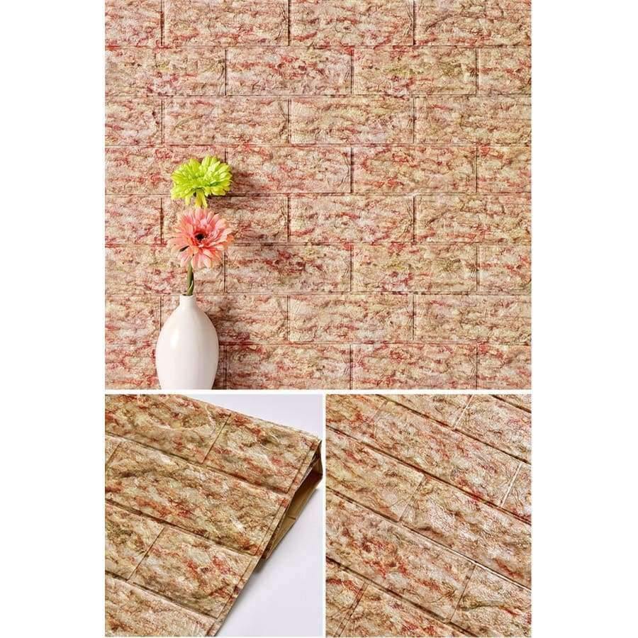 Wasserfeste Schaumziegel 3D Wandpaneele DIY Selbstklebende Tapete Für Kinderzimmer Schlafzimmer Wanddekoration 3D Ziegel Wohnzimmer Tapete