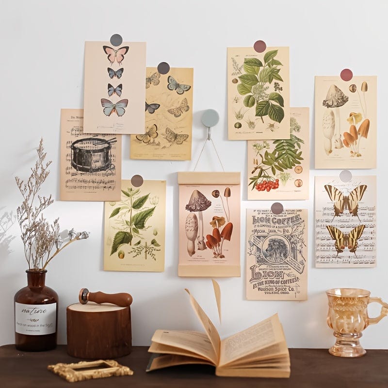 30 Stück/Set Bio-Postkarten Botanische Abteilung Wandaufkleber, Raumdekorationskarten, Schöne Karten, 9.91cm*14.99cm