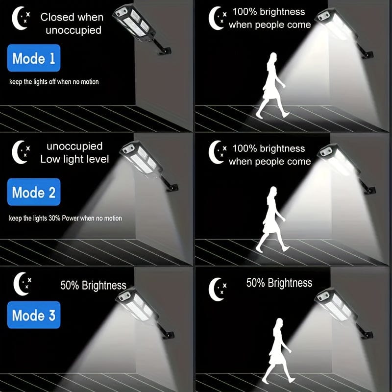 1PC 6500K Super Helle LED Solar Wandlampe, Bewegungsmelder, 3 Beleuchtungsmodi Licht, Außen Garten Sicherheits Straßen Hof Lampe Solar Gartenlampe mit Batterie