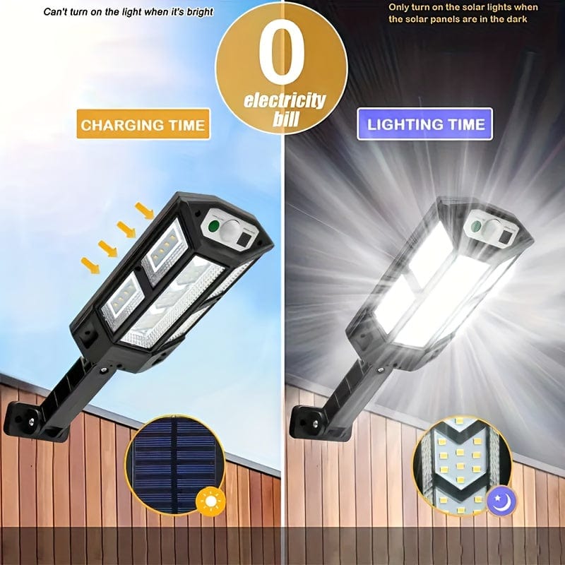 1PC 6500K Super Helle LED Solar Wandlampe, Bewegungsmelder, 3 Beleuchtungsmodi Licht, Außen Garten Sicherheits Straßen Hof Lampe Solar Gartenlampe mit Batterie