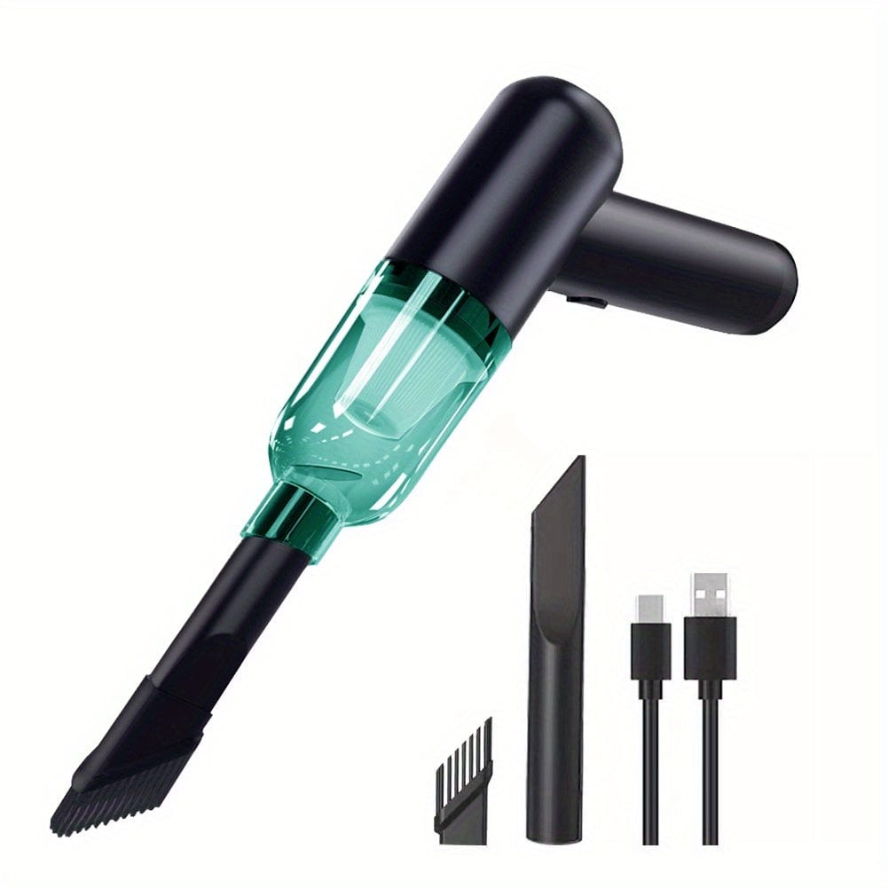 1 Stück Wiederaufladbarer Mini Staubsauger für Zuhause und Auto - Handheld und kabelloser Zwei-in-Eins Staubsauger