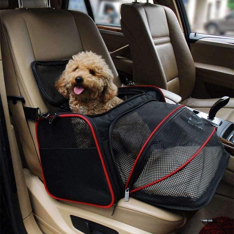 Erweiterbare tragbare Haustier Hund Auto Reise Tasche für kleine Hunde Oxford atmungsaktiver Katzen Tragetasche Outdoor Auto Reise Zubehör