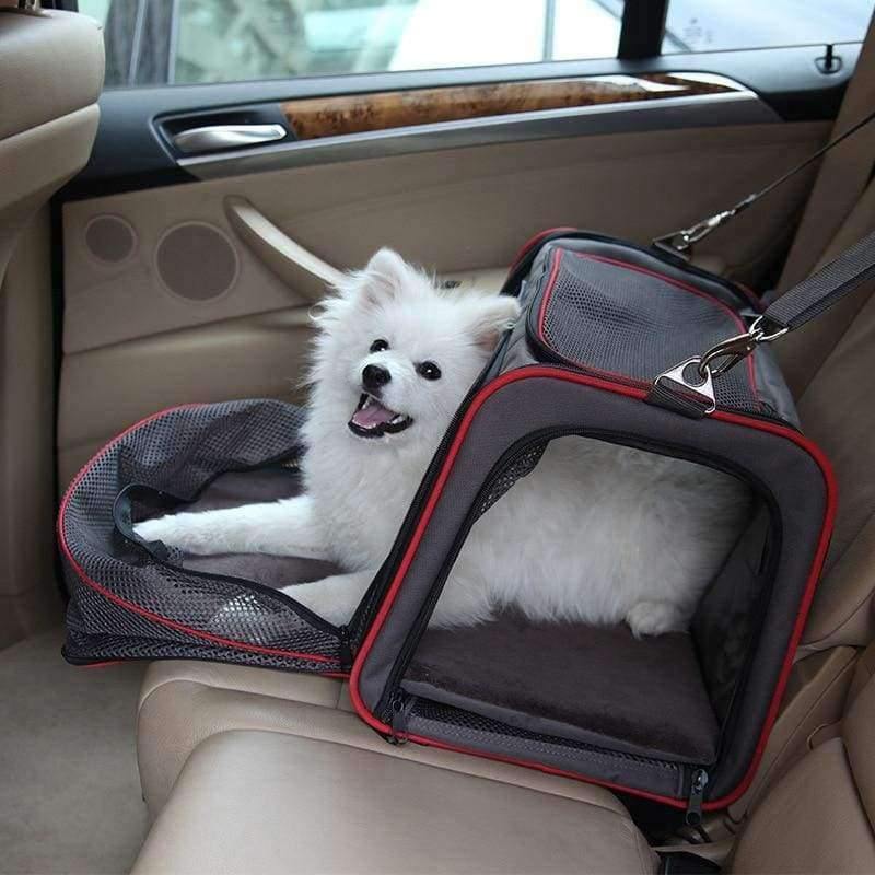 Erweiterbare tragbare Haustier Hund Auto Reise Tasche für kleine Hunde Oxford atmungsaktiver Katzen Tragetasche Outdoor Auto Reise Zubehör