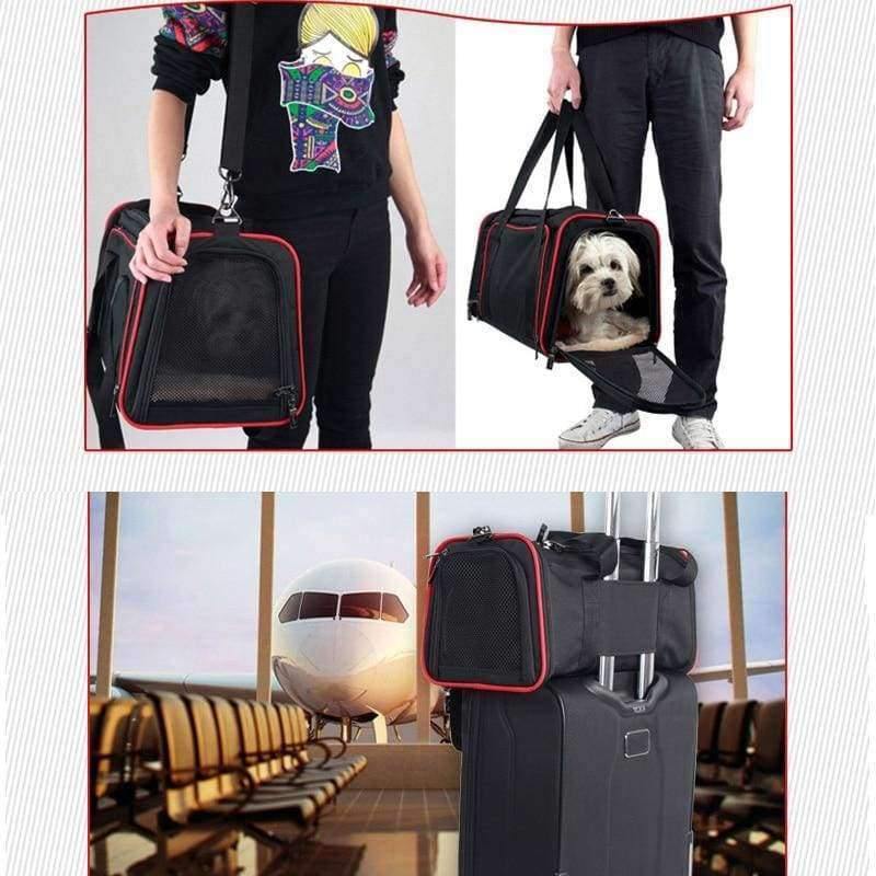 Erweiterbare tragbare Haustier Hund Auto Reise Tasche für kleine Hunde Oxford atmungsaktiver Katzen Tragetasche Outdoor Auto Reise Zubehör