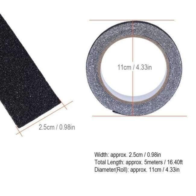 5 Meter PVC Anti Slip Tape Non Slip Adhesive Tape Stair Steps Floor Safety Strips Black