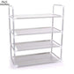 Home Shelf 4 Storage Neu Schwarz Wohnen Grau Schlafzimmer Multifunktionale Regale Raum Schichten Metall Schuhe Raum Quadrat Vier