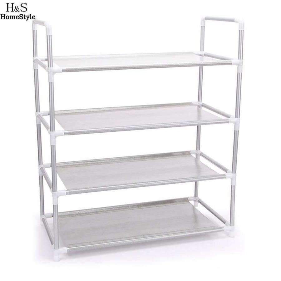 Home Shelf 4 Storage Neu Schwarz Wohnen Grau Schlafzimmer Multifunktionale Regale Raum Schichten Metall Schuhe Raum Quadrat Vier