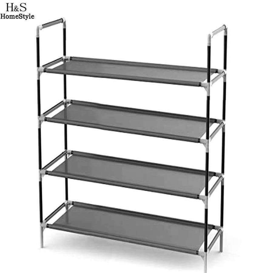 Home Shelf 4 Storage Neu Schwarz Wohnen Grau Schlafzimmer Multifunktionale Regale Raum Schichten Metall Schuhe Raum Quadrat Vier