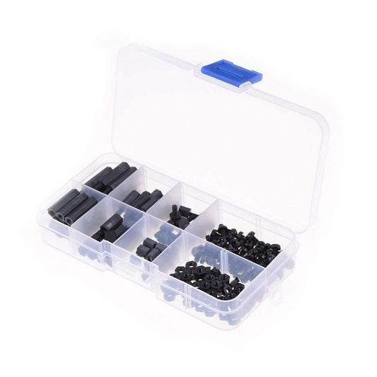 Schwarze M3 Abstandshalter Männlich Weiblich Schraube Nylon Sechskantschrauben Muttern Reparatursätze für Elektronik Motherboard Fixierung Abstandsschraube