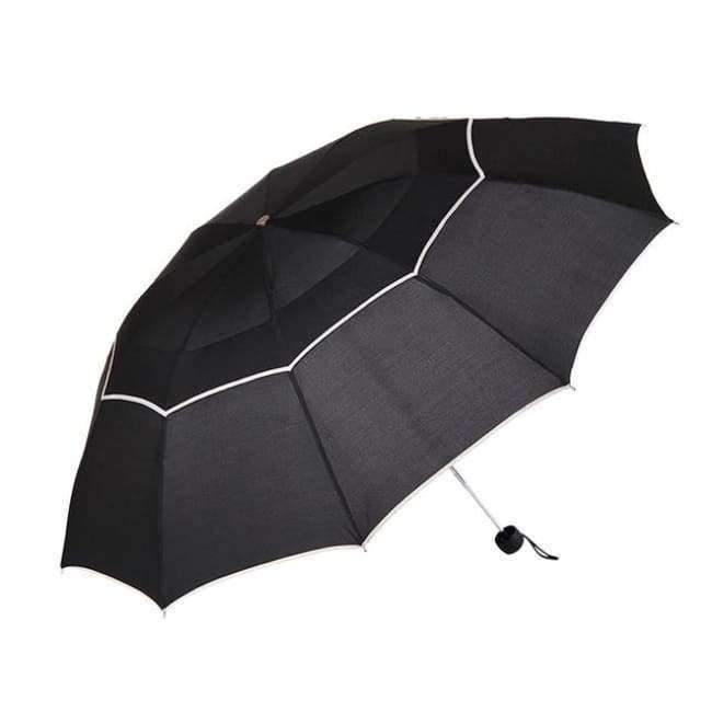 Quality umbrella rain women men windproof double layer sun 3-folding 112cm umbrella male female man travel umbrella
