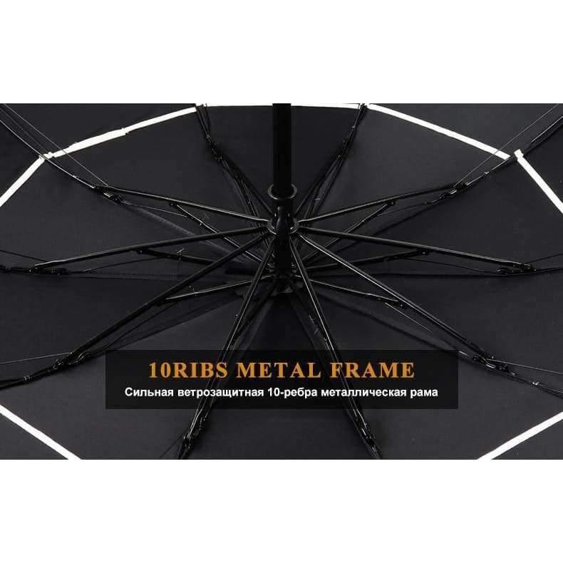 Quality umbrella rain women men windproof double layer sun 3-folding 112cm umbrella male female man travel umbrella
