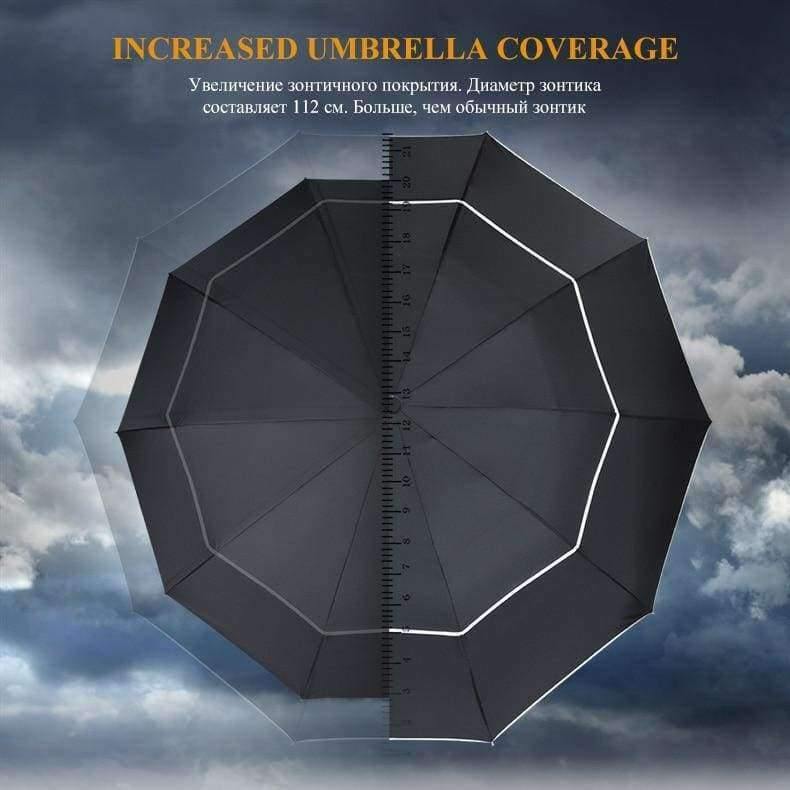Quality umbrella rain women men windproof double layer sun 3-folding 112cm umbrella male female man travel umbrella