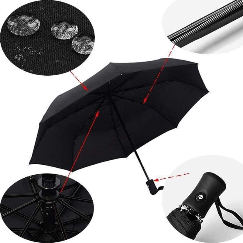 Men's Business Automatic Umbrella Women's Windproof Stainless Steel Umbrellas Rain Women Folding Summer Umbrella UBY03