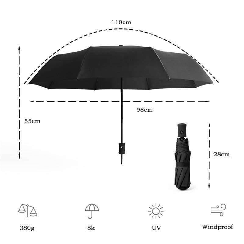 Men's Business Automatic Umbrella Women's Windproof Stainless Steel Umbrellas Rain Women Folding Summer Umbrella UBY03