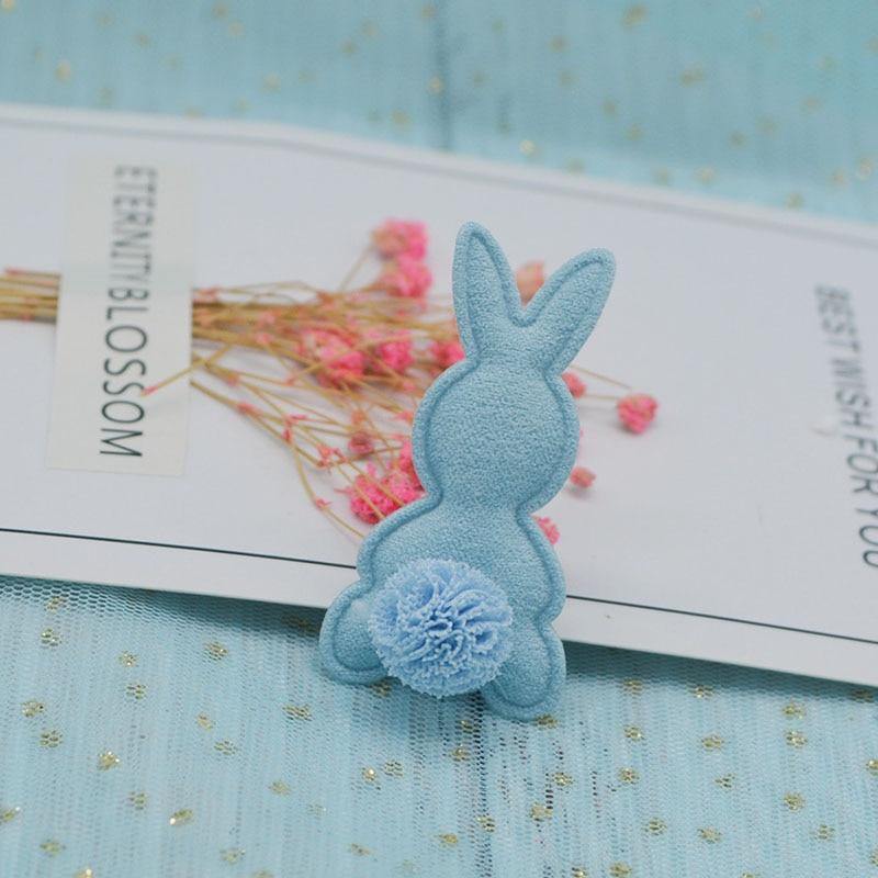 24 pieces/lot 2.8*5 cm felt rabbit pads patches applications for craft clothing sewing supplies DIY hairpin accessories