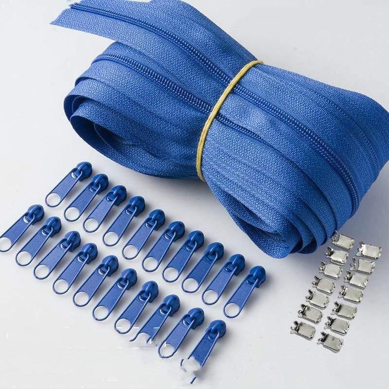 Meetee 10/20M Nylon 3# Zipper with Slider & Stop for Quilt Bags Tent Invisible Clothing Zipper Sewing Craft Supplies