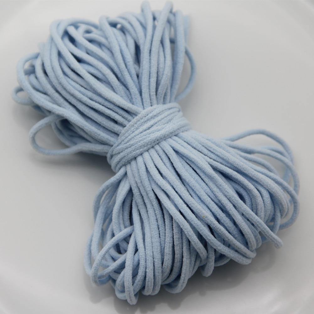 10Yard 3MM Round Mouth Guard Elastic Band Mask Rope Rubber Band Tape Mask Ear Hanging Rope Belt Cord Oil Core DIY Sewing Craft