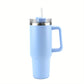 1 Stück 40 Oz Tumbler mit Deckel und Strohhalm, 18/8 Edelstahl Vakuum isolierter Reisebecher, Thermo- & Eiskaffee-Becher, doppelwandige auslaufsichere Sportwasserflasche für heiße und kalte Getränke