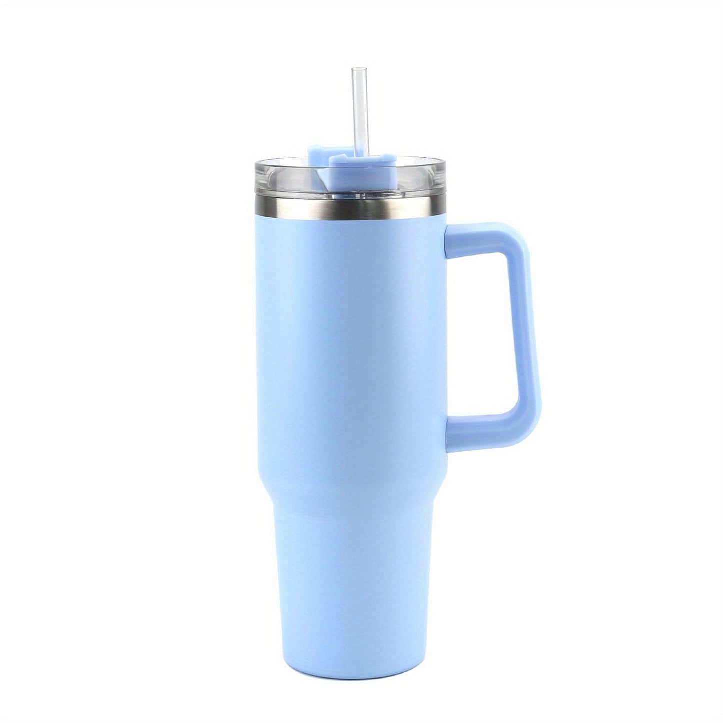 1 Stück 40 Oz Tumbler mit Deckel und Strohhalm, 18/8 Edelstahl Vakuum isolierter Reisebecher, Thermo- & Eiskaffee-Becher, doppelwandige auslaufsichere Sportwasserflasche für heiße und kalte Getränke