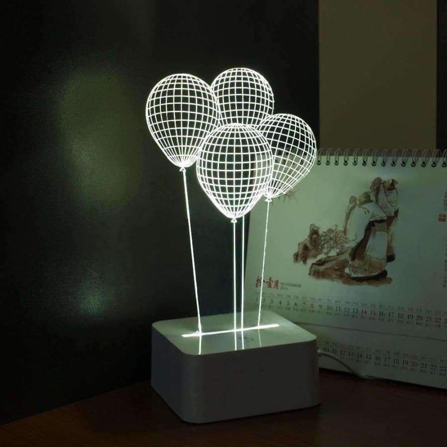 Balloon Novelty USB Touch 3D Nachtlicht Dreidimensionale Dimmbar Led Schreibtischlampe als Wohnkultur Tischlampe