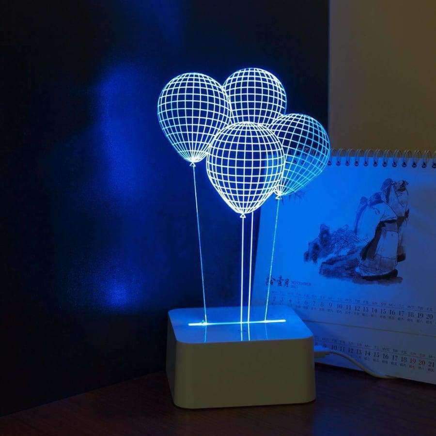 Balloon Novelty USB Touch 3D Nachtlicht Dreidimensionale Dimmbar Led Schreibtischlampe als Wohnkultur Tischlampe