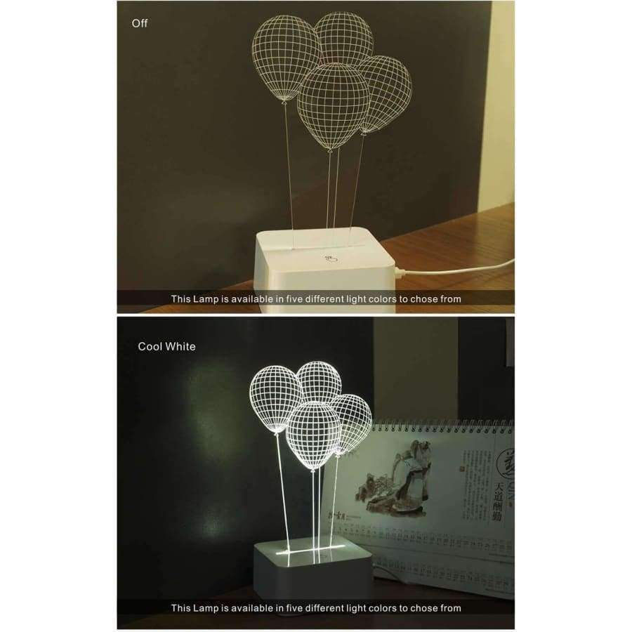 Balloon Novelty USB Touch 3D Nachtlicht Dreidimensionale Dimmbar Led Schreibtischlampe als Wohnkultur Tischlampe