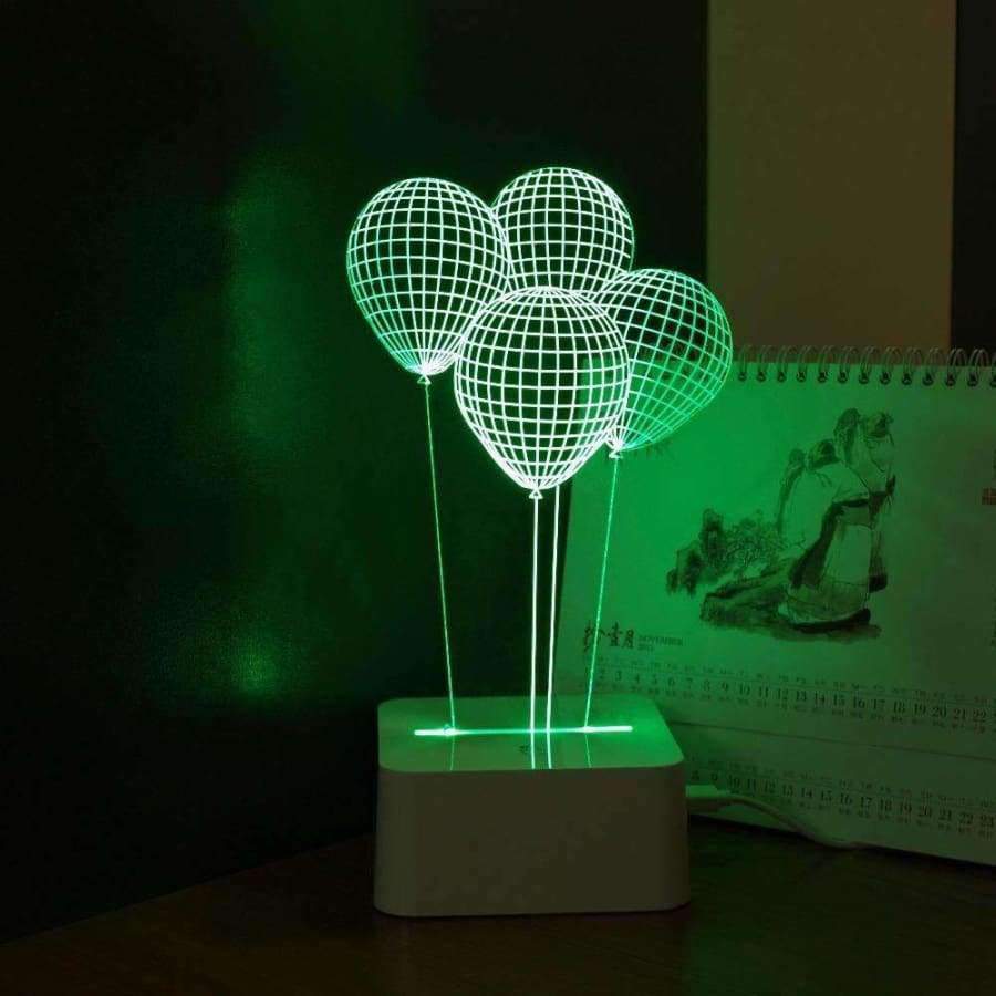 Balloon Novelty USB Touch 3D Nachtlicht Dreidimensionale Dimmbar Led Schreibtischlampe als Wohnkultur Tischlampe