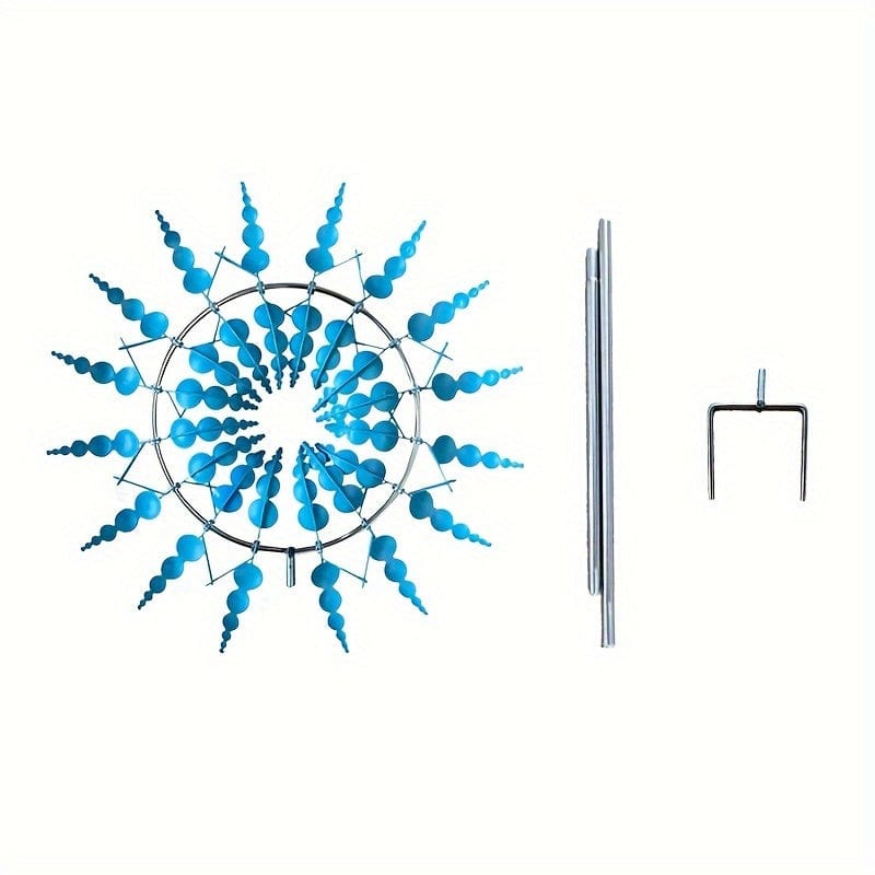 1 Stück Magischer Metall-Windmühle, 3D Metall Outdoor Windspiel für Hof und Garten, Einzigartige Metall kinetische Winds skulpturen & Windspiel, Windfänger Metall Outdoor Rasen Terrasse Dekoration Wind skulptur