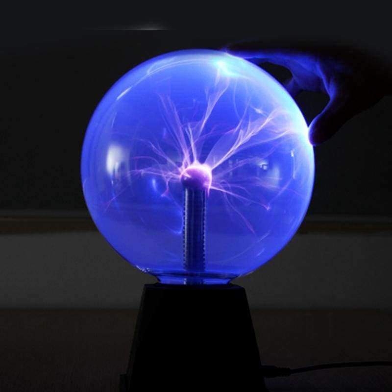 Plasma Ball Lampe Elektrische Globus Statiklampen Soundempfindlich 8 Zoll Glas-Sphäre Nachtlicht Spielzeug für Kinder Plazma Neuheit Licht