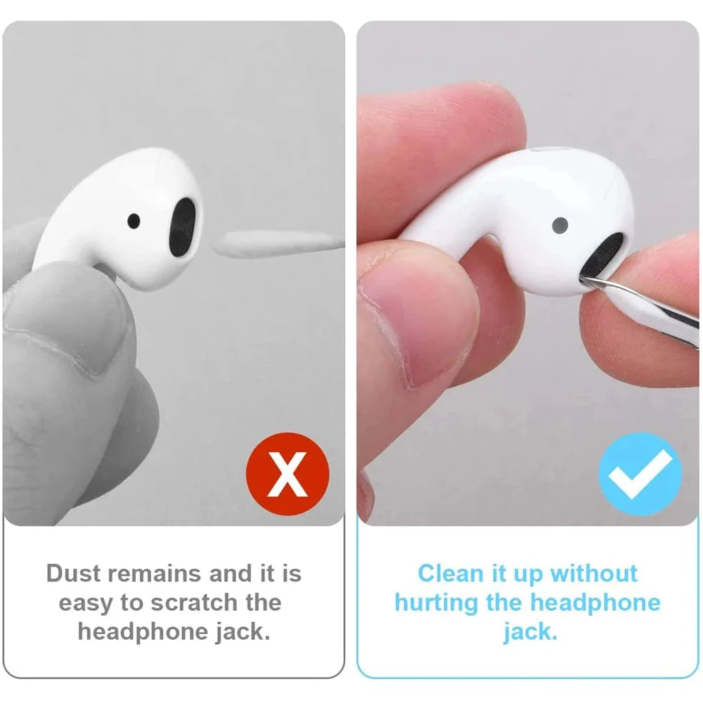 Bluetooth-Ohrhörer-Reinigungswerkzeug für Airpods Pro 3 2 1 Haltbares Ohrhörer-Case-Reinigungsset Reinigungsbürstenstift für Xiaomi Airdots 3Pro