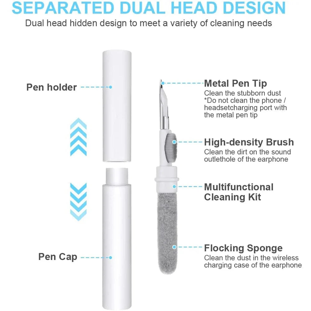Bluetooth-Ohrhörer-Reinigungswerkzeug für Airpods Pro 3 2 1 Haltbares Ohrhörer-Case-Reinigungsset Reinigungsbürstenstift für Xiaomi Airdots 3Pro