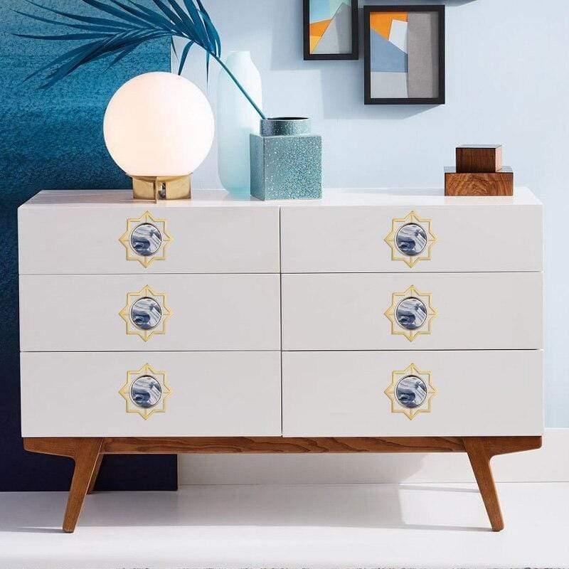 Messingmöbelgriffe Elegante Türknäufe und Griffe für Schränke Küchenschrank Schubladenleisten Wandhaken Muschelharz