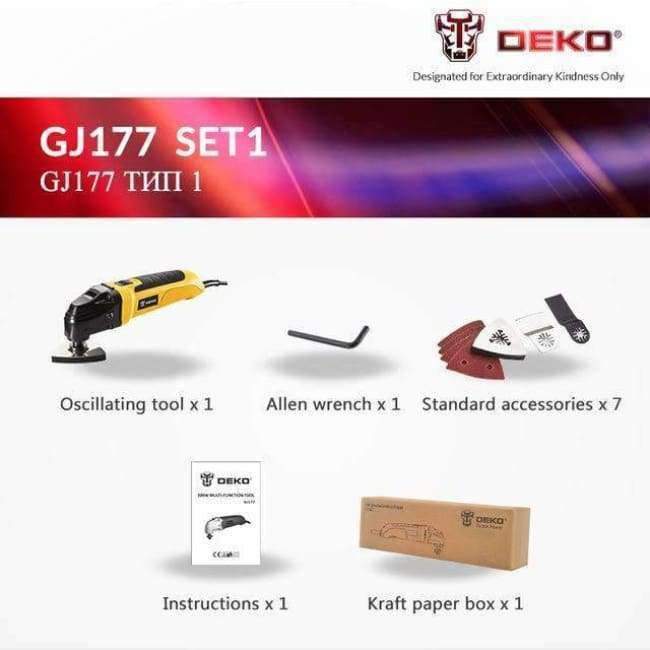 DEKO 220V Variable Speed Electric Multi-Function Grinding Tool Kit Multi-Function Tool Electric Tool Electric Trimmer Saw with Accessories