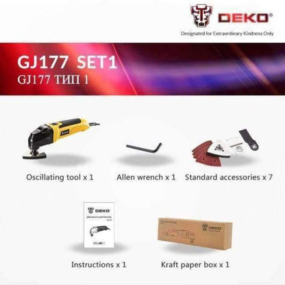 DEKO 220V Variable Speed Electric Multi-Function Grinding Tool Kit Multi-Function Tool Electric Tool Electric Trimmer Saw with Accessories