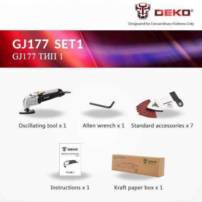 DEKO 220V Variable Speed Electric Multi-Function Grinding Tool Kit Multi-Function Tool Electric Tool Electric Trimmer Saw with Accessories