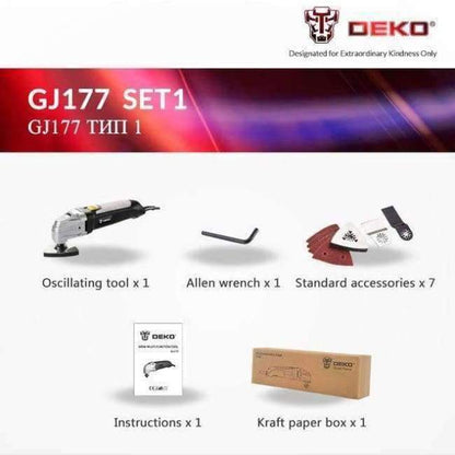 DEKO 220V Variable Speed Electric Multi-Function Grinding Tool Kit Multi-Function Tool Electric Tool Electric Trimmer Saw with Accessories