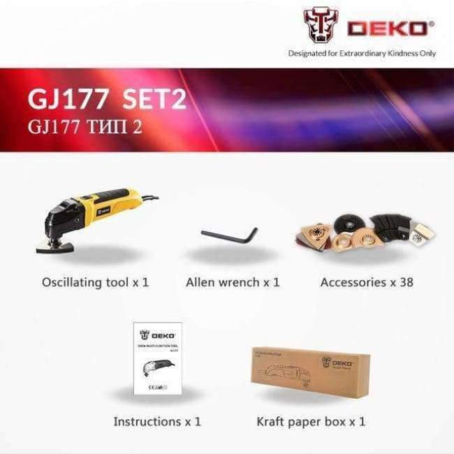 DEKO 220V Variable Speed Electric Multi-Function Grinding Tool Kit Multi-Function Tool Electric Tool Electric Trimmer Saw with Accessories
