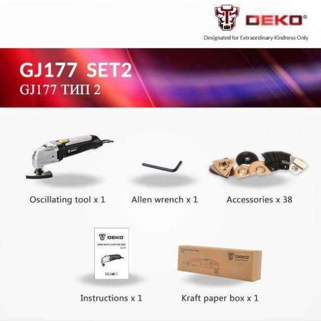 DEKO 220V Variable Speed Electric Multi-Function Grinding Tool Kit Multi-Function Tool Electric Tool Electric Trimmer Saw with Accessories