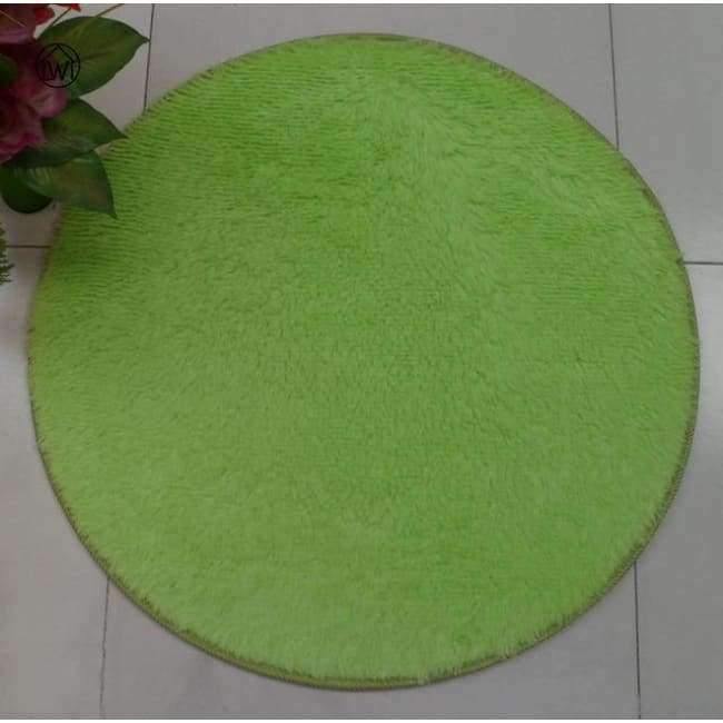 Fluffy Dicke Samt Runde Teppich 40-80cm Rutschfeste Toilette Bodenmatte Schlafzimmer Küche Fußmatte Teppich Für Wohnzimmer Yoga Matte