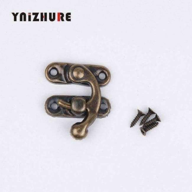 2018 Echtes Hardware Schloss Holzbox Kostenloser Versand 50 Sets Metallhaken Box Riegel Verschluss Schloss Handtasche Antikbronze 4 Löcher 28*33mm