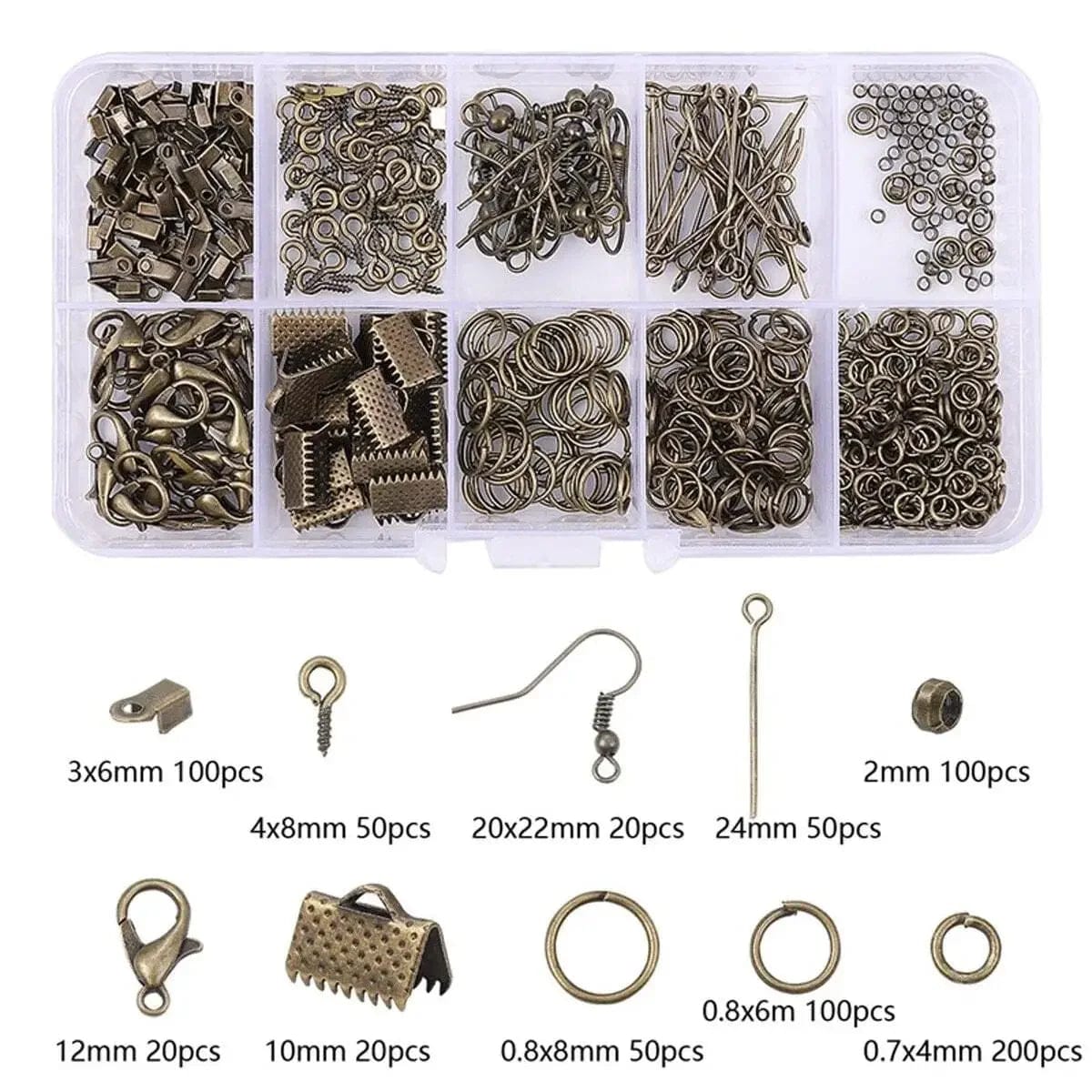 Alloy Accessories Schmuck Befunde Set Ohrring Machen Kit Hummer Verschluss Offene Sprung Ringe Reparatur Werkzeuge DIY Schmuck Machen Zubehör
