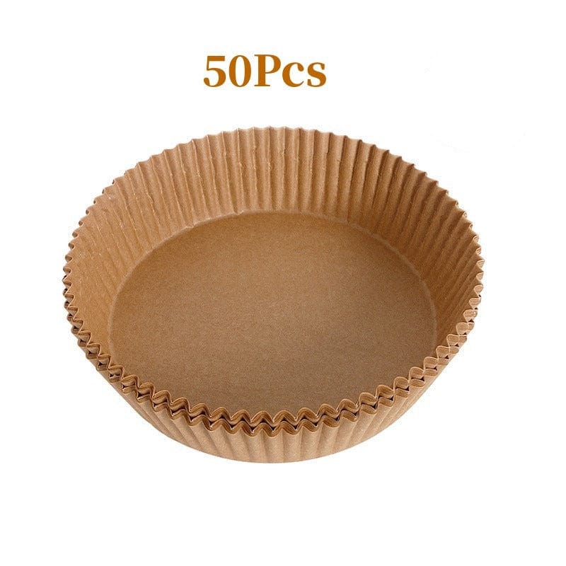 50/100Stk, Airfryer Einwegpapier Liner, Airfryer Einweg Liner, Antihaft Airfryer Backpapiere, Runde Airfryer Papier Liner, Antihaft Backpapier für Backen Rösten Mikrowelle, Küchenzubehör, Werkzeuge