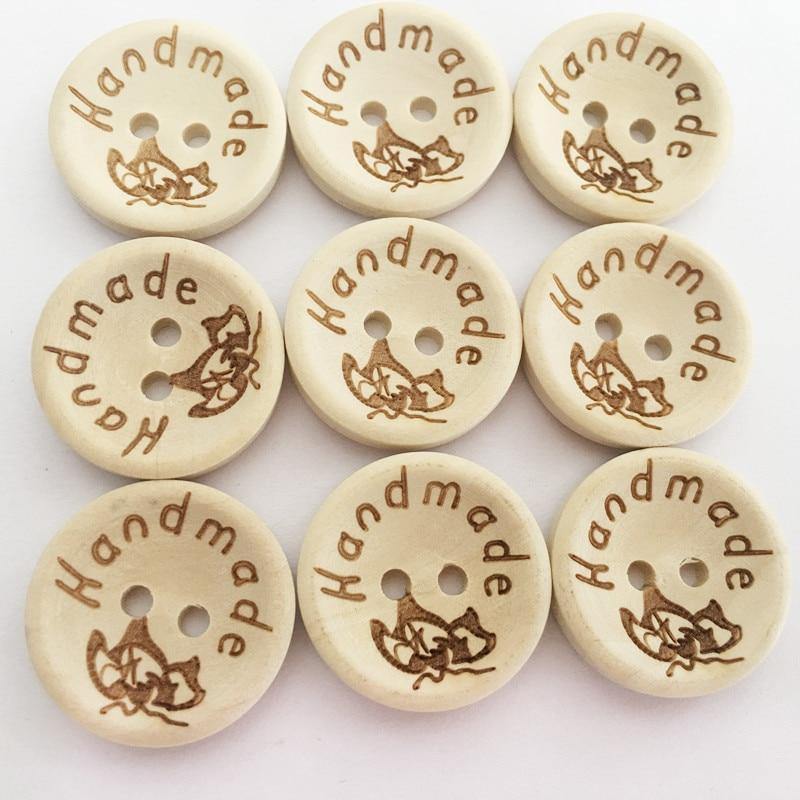100 pieces/pack wooden buttons clothing decoration wedding decor handmade letter love DIY crafting scrapbooking for sewing accessories