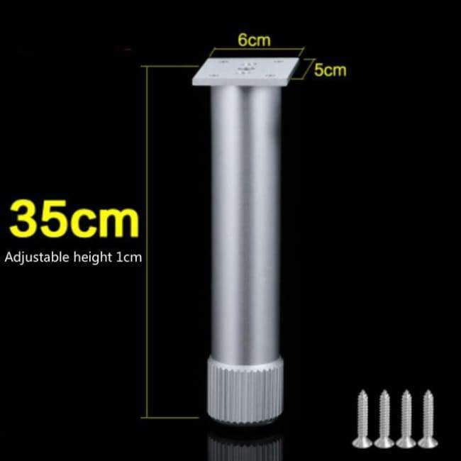 Dicke Aluminiumlegierungs-Tischbeindose Schrank Sofa Erhöhung Fuß verstellbar Multifunktionale Unterstützung Fuß Möbelzubehör 4Stk/Los
