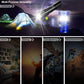 C LED Solar leistungsstarke Taschenlampen tragbare Lampe Taschenlampe wiederaufladbare Handlampe Wandern Camping Laternen Zelt Notlicht