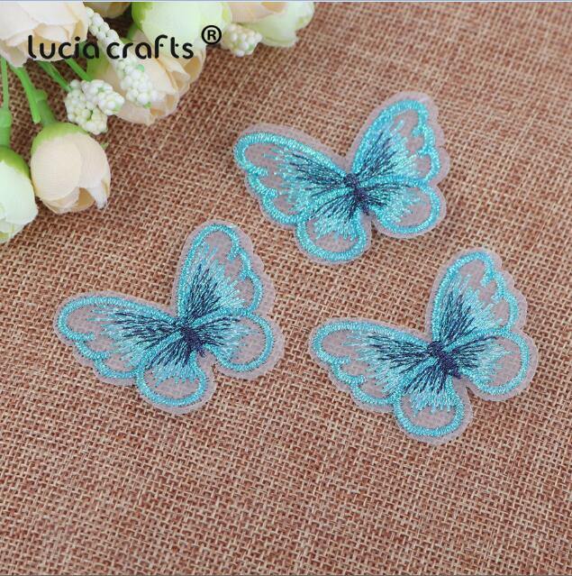 10/12 pieces   Lace Butterfly  Multicolor Fabric Embroidery Patch  Sew On Polyester DIY Patch  L0919